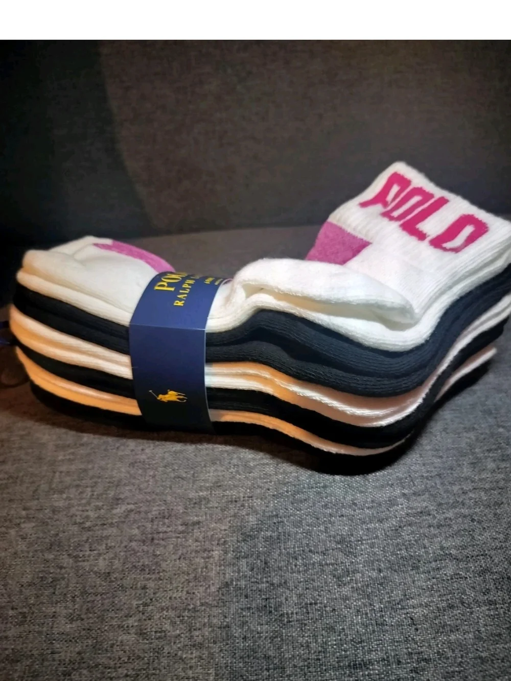 Polo Ralph Lauren 6 Pack Ankle Socks Size 9-11 Assorted Colors NWT